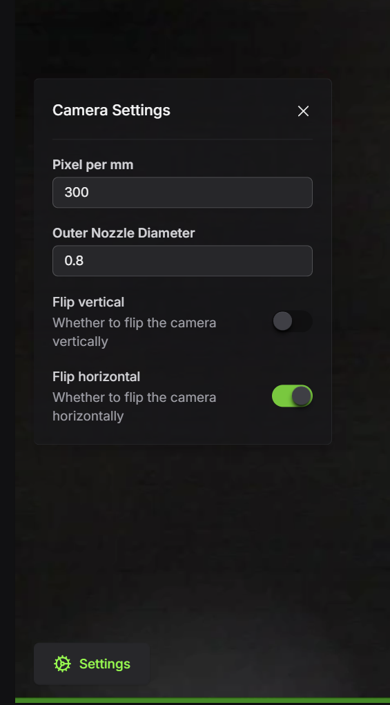 VAOC Camera Settings 設定